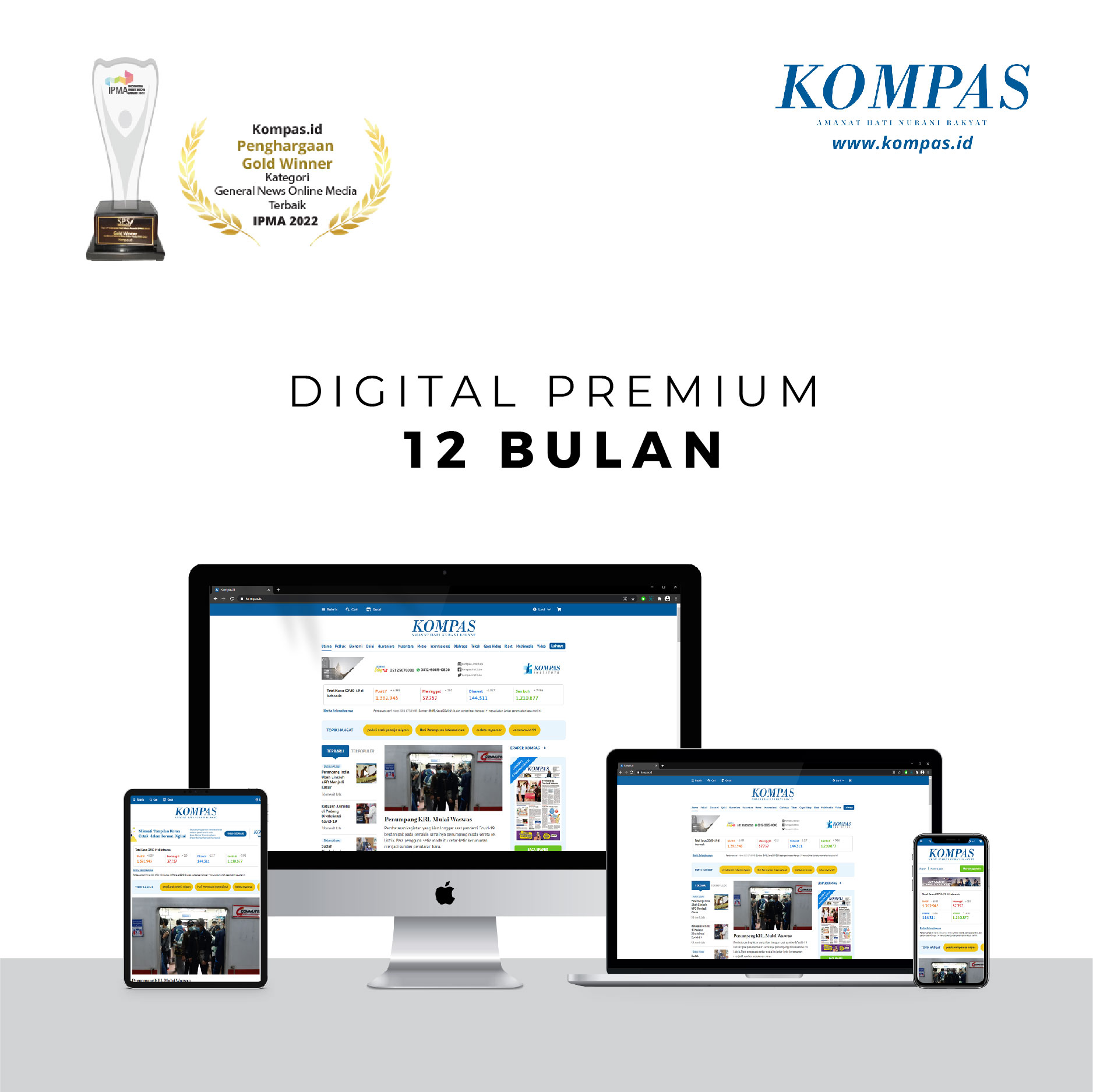 Kompas Digital Premium 12 Bulan (Hemat 40%)